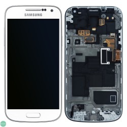 Ecran LCD avec vitre tactile Blanc GALAXY S4 MINI i9195
